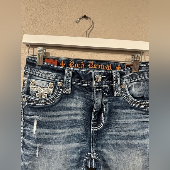 Rock Revival Beet Red Mid-Rise Skinny Stretch Jean - Picture 5 of 16